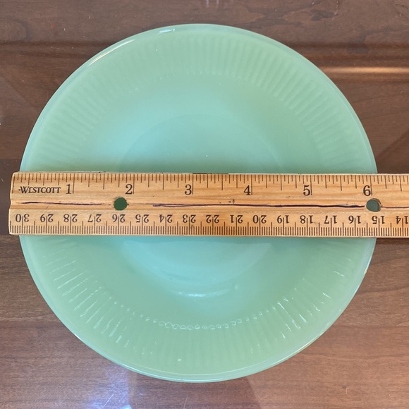 Fire King Jadeite by Anchor Hocking Jane Ray Bread and Butter 6 1/8" - Picture 3 of 5